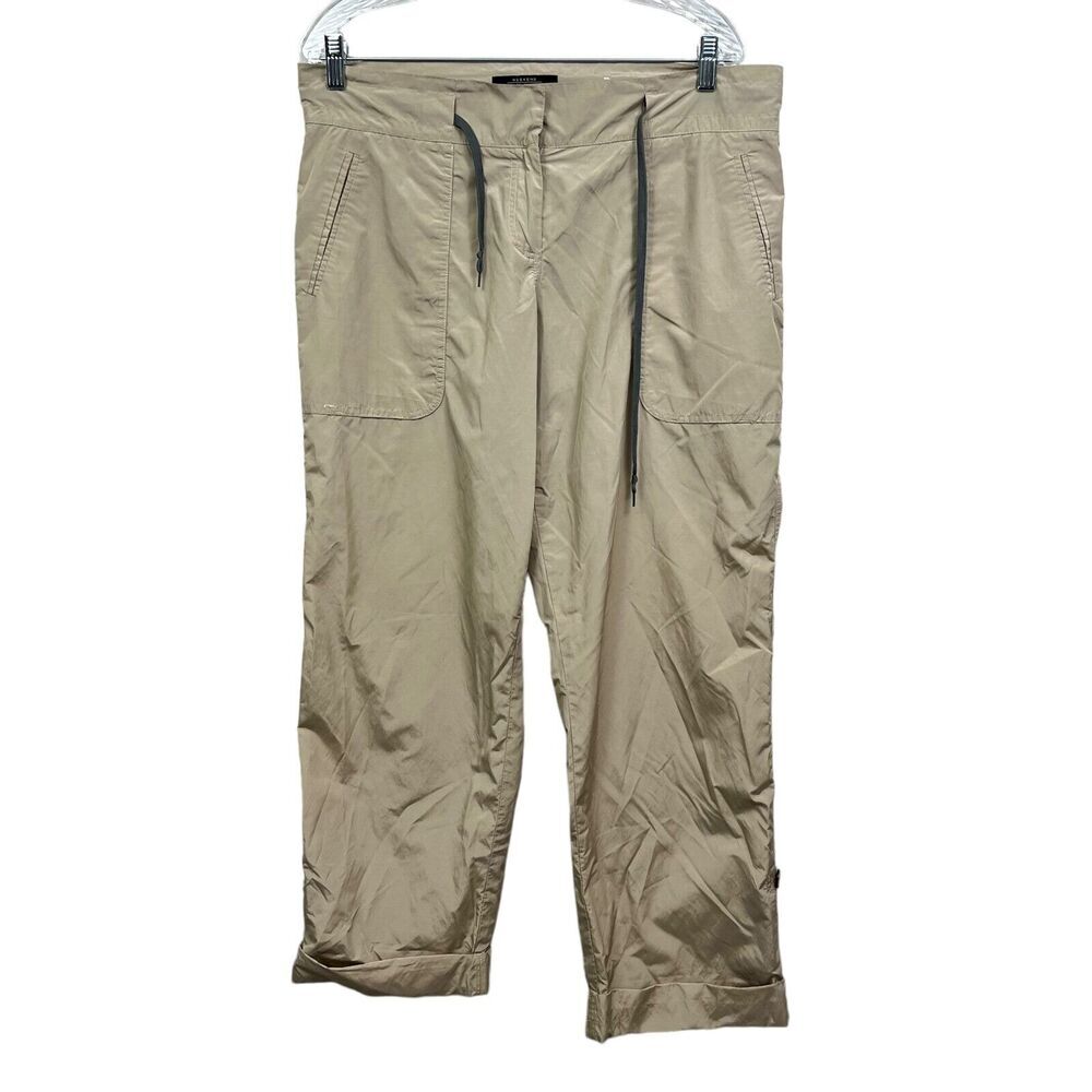Weekend Max Mara Taupe Drawstring Cargo Pants